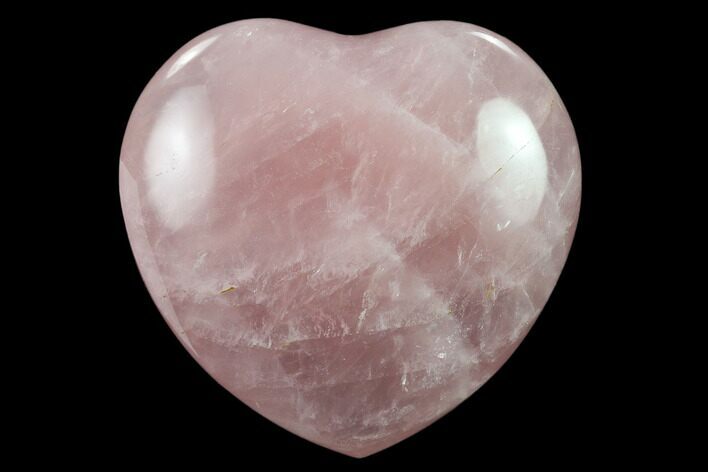 Polished Rose Quartz Heart - Madagascar #134805